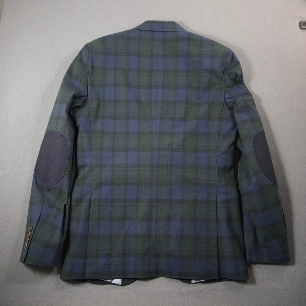 Watch Tartan Plaid Ivy League Elbo Patch El Ganso Mens Blazer US 38 Euro 48